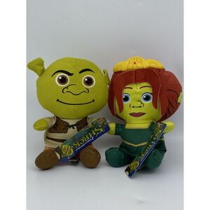 Dreamworks Lot SHREK and PRINCESS FIONA Big Head‎ 7in PLUSH (TOY FACTORY 2024)